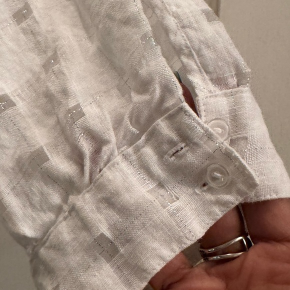 Chico's Ivory Textured Blouse - Picture 2 of 5